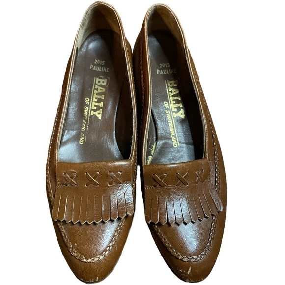 BALLY Pauline Brown Loafers - Picture 1 of 6
